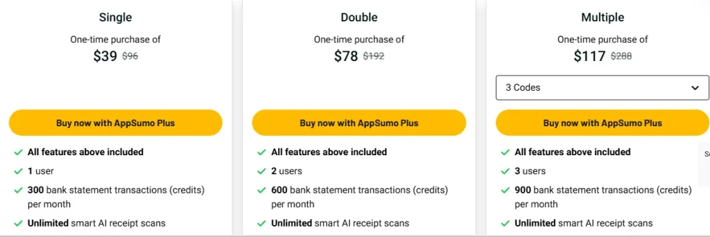 SparkReceipt pricing