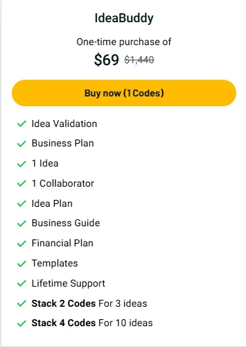 ideabuddy pricing