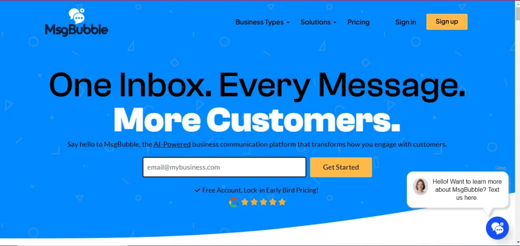 MsgBubble Dashboard