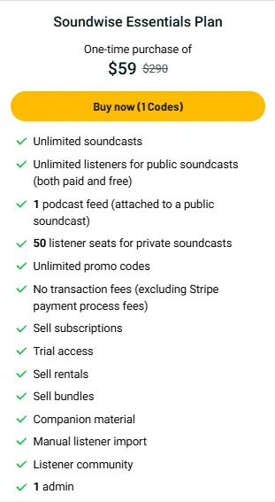 Soundwise Pricing