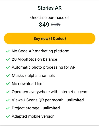 Stories Ar pricing